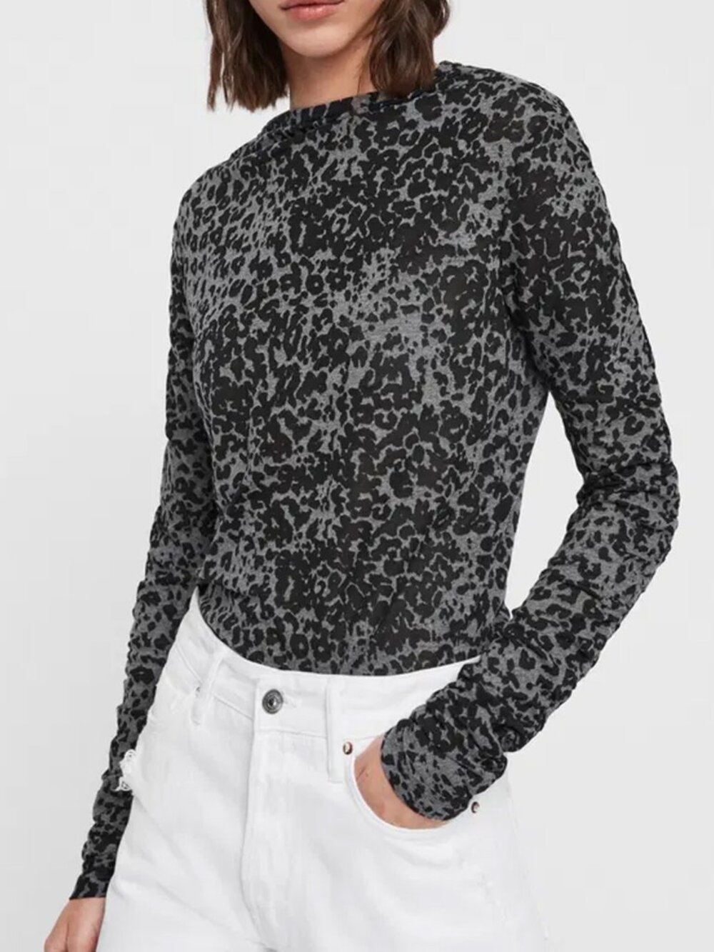 All Saints Francesco Leo Roll Neck Top